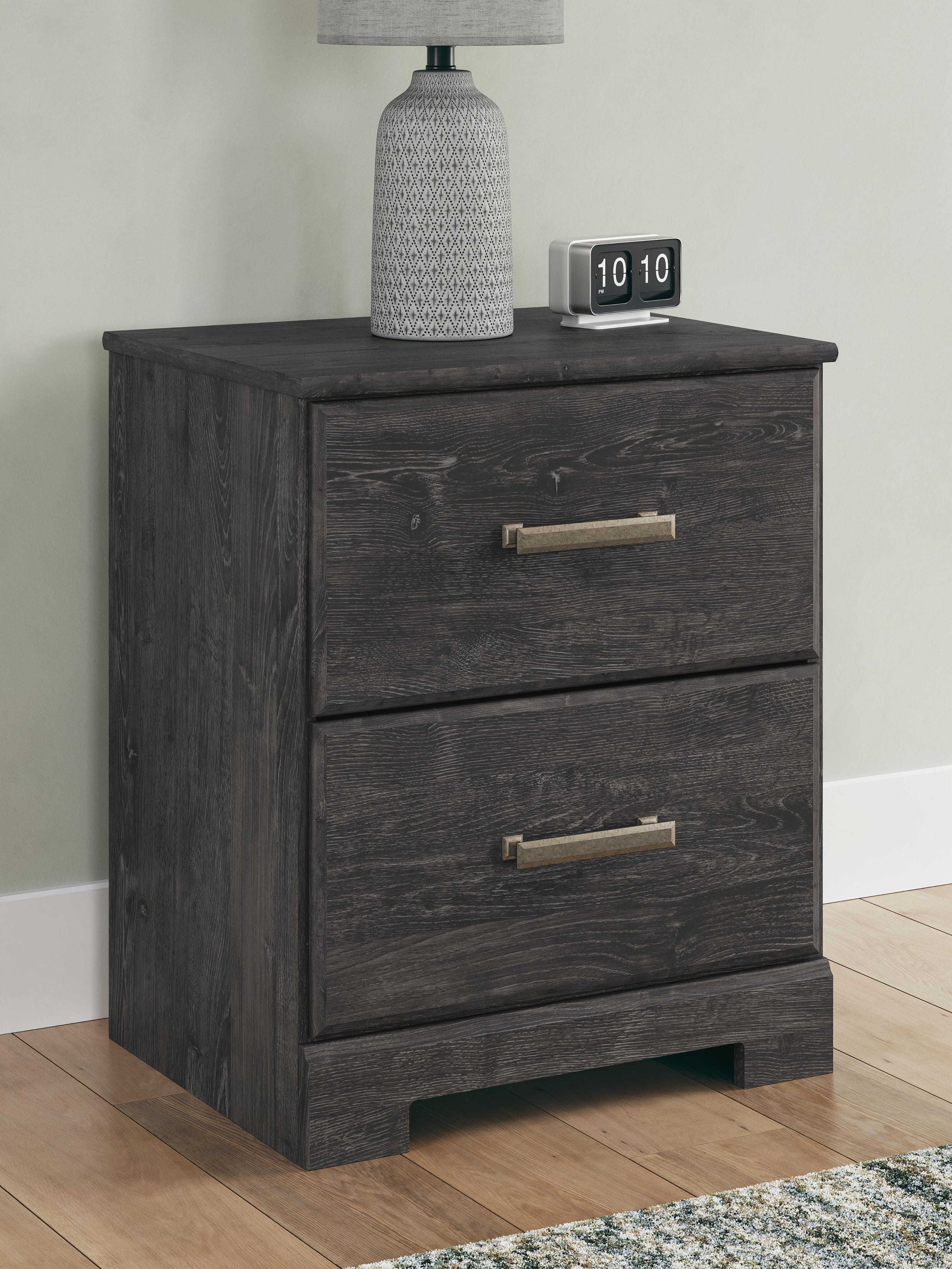 Belachime Panel Bed with Mirrored Dresser and 2 Nightstands
