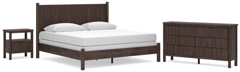 Pamytta Panel Bed, Dresser and Nightstand