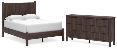 Pamytta Panel Platform Bed and Dresser