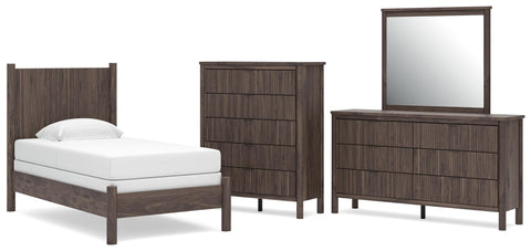 Pamytta Panel Bed, Dresser, Mirror and Chest