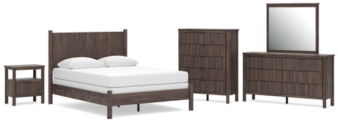 Pamytta Panel Bed, Dresser, Mirror, Chest and Nightstand