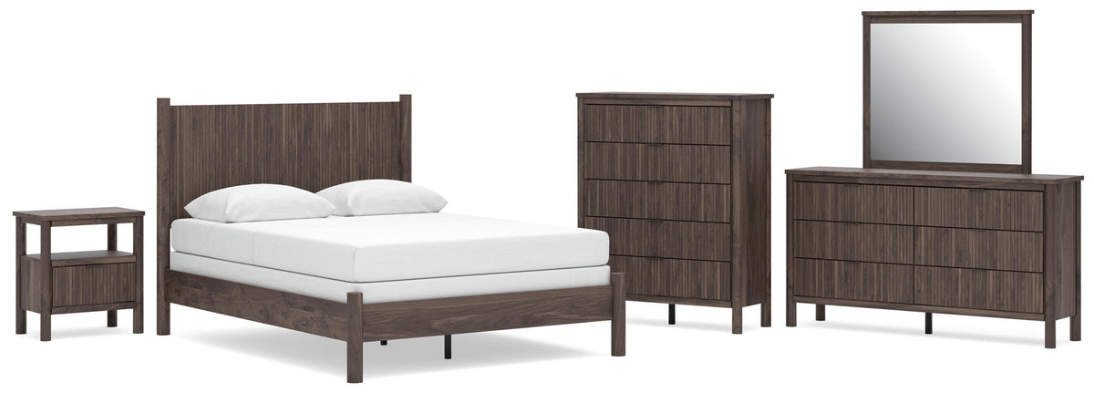 Pamytta Panel Bed, Dresser, Mirror, Chest and Nightstand