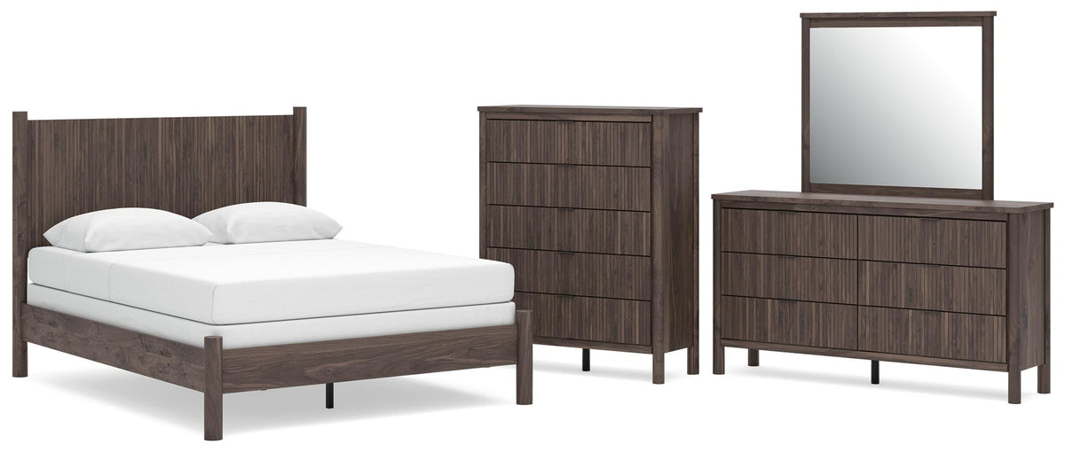 Pamytta Panel Bed, Dresser, Mirror and Chest