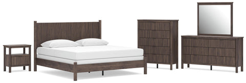 Pamytta Panel Bed, Dresser, Mirror, Chest and Nightstand