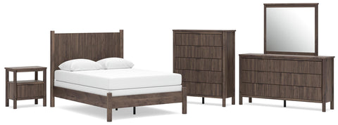 Pamytta Panel Bed, Dresser, Mirror, Chest and Nightstand