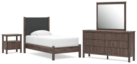 Pamytta Panel Bed, Dresser, Mirror and Nightstand