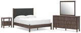 Pamytta Panel Bed, Dresser, Mirror and Nightstand