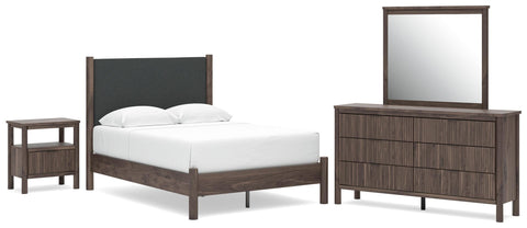Pamytta Panel Bed, Dresser, Mirror and Nightstand