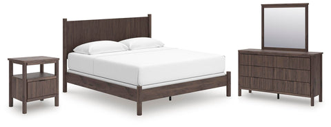 Pamytta Panel Bed, Dresser, Mirror and Nightstand