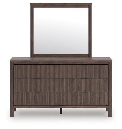 Pamytta Panel Platform Bed, Dresser, Mirror and Nightstand