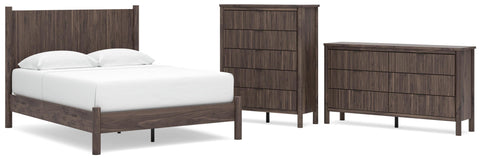 Pamytta Panel Platform Bed, Dresser and Chest