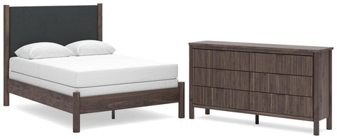 Pamytta Upholstered Panel Bed and Dresser