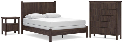 Pamytta Panel Bed, Chest and Nightstand