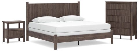 Pamytta Panel Bed, Chest and Nightstand