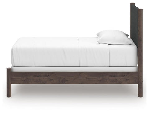 Pamytta Upholstered Panel Bed, Dresser and Mirror