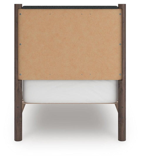 Pamytta Upholstered Panel Platform Bed, Dresser, Mirror, Chest and Nightstand