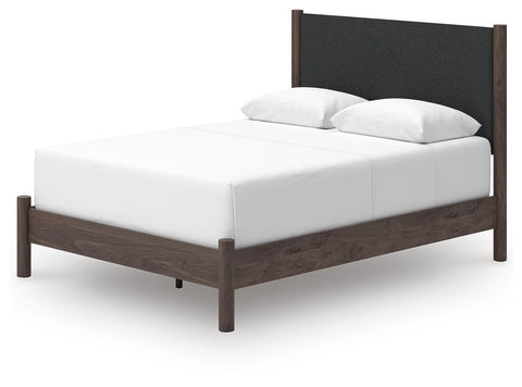 Pamytta Upholstered Panel Bed, Dresser, Mirror, Chest and Nightstand