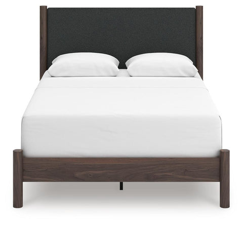 Pamytta Upholstered Panel Bed, Dresser, Mirror, Chest and Nightstand