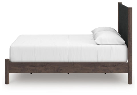 Pamytta Upholstered Panel Platform Bed, Chest and Nightstand