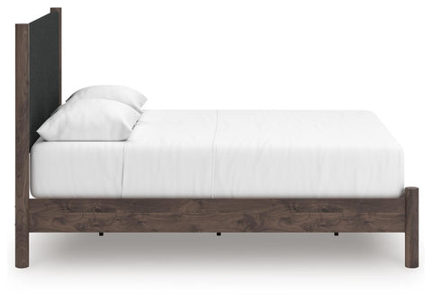 Pamytta Upholstered Panel Platform Bed, Dresser and Chest