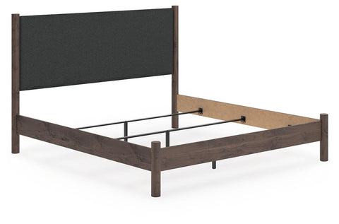 Pamytta Upholstered Panel Bed, Dresser, Mirror, Chest and Nightstand