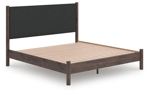 Pamytta Upholstered Panel Platform Bed, Chest and Nightstand