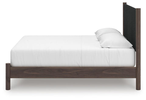 Pamytta Upholstered Panel Platform Bed, Chest and Nightstand