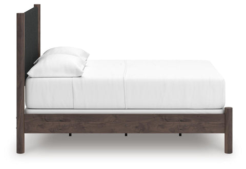 Pamytta Upholstered Panel Bed, Dresser and Mirror