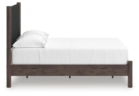 Pamytta Upholstered Panel Platform Bed, Chest and Nightstand