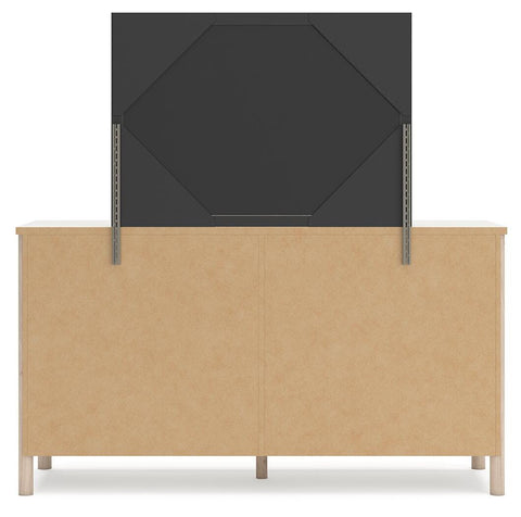 Cadmori Upholstered Panel Bed, Dresser, Mirror, Chest and 2 Nightstands