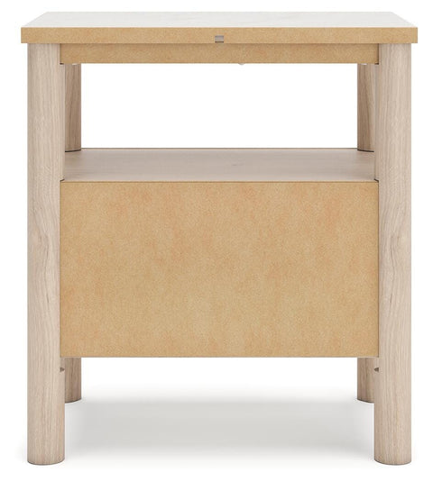 Cadmori Upholstered Panel Bed, Dresser, Mirror, Chest and 2 Nightstands
