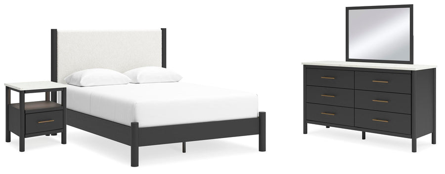 Cadmori Panel Bed, Dresser, Mirror and Nightstand