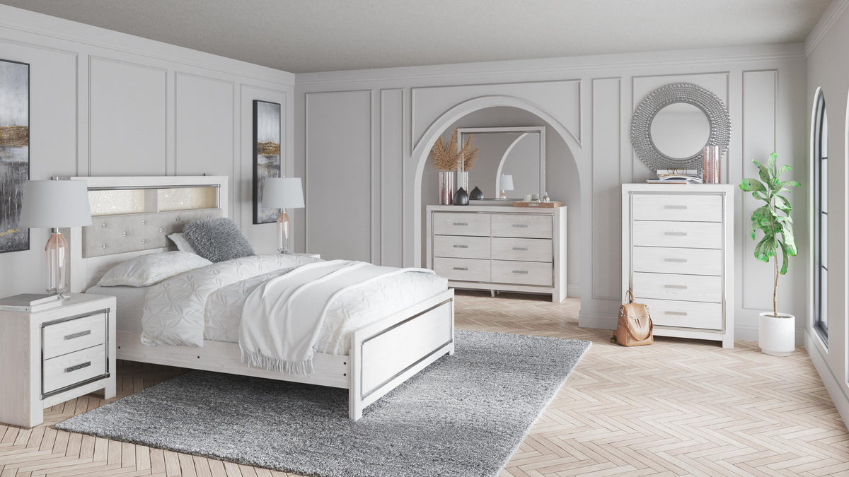 Altyra Panel Bookcase Bed, Dresser and Mirror