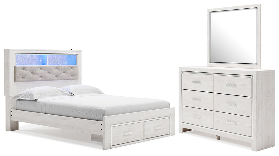 Altyra Panel Storage Bed, Dresser, Mirror and 2 Nightstands