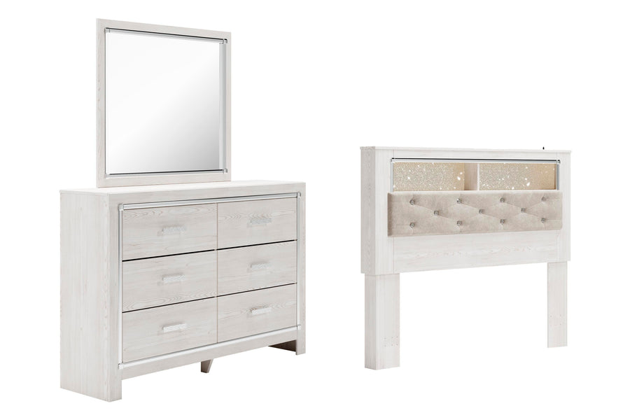 Altyra Bookcase Headboard, Dresser and Mirror