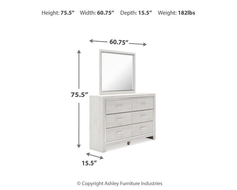 Altyra Upholstered Panel Bed, Dresser, Mirror, and Nightstand