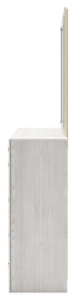 Altyra Upholstered Panel Bed, Dresser, Mirror, and Nightstand