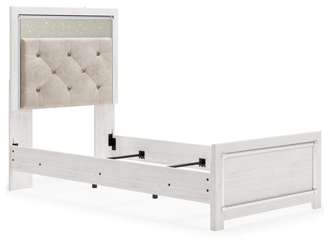 Altyra Upholstered Panel Bed, Dresser, Mirror, and Nightstand