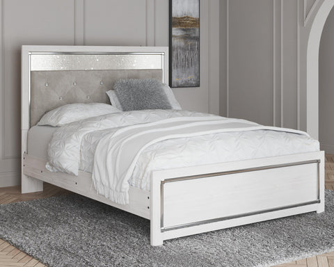 Altyra Upholstered Panel Bed, Dresser, Mirror, and Nightstand