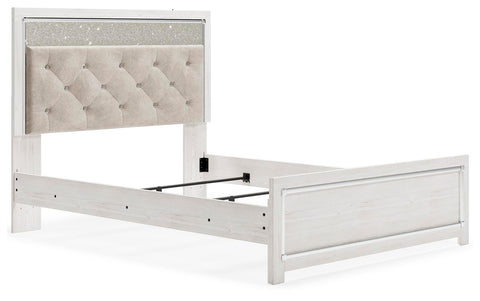 Altyra Upholstered Panel Bed, Dresser, Mirror, and Nightstand