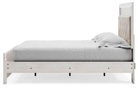Altyra Upholstered Panel Bed, Dresser, Mirror, and Nightstand