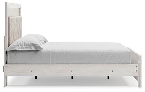 Altyra Upholstered Panel Bed, Dresser, Mirror, and Nightstand