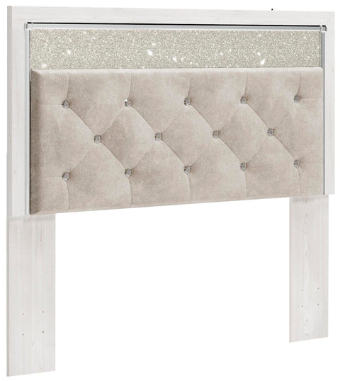Altyra Panel Headboard with Mirrored Dresser, Chest and Nightstand