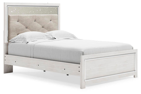 Altyra Upholstered Panel Bed, Dresser, Mirror, and Nightstand