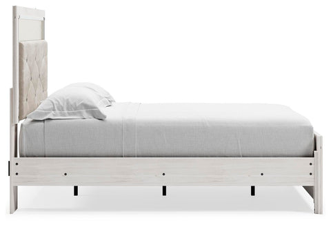 Altyra Upholstered Panel Bed, Dresser, Mirror, and Nightstand