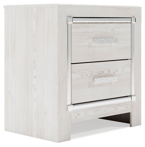 Altyra Panel Storage Bed with Mirrored Dresser and Nightstand