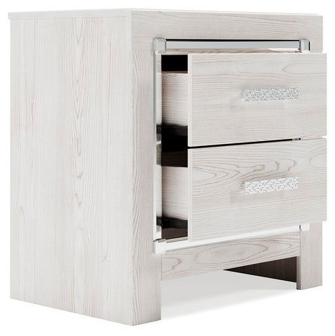 Altyra Upholstered Panel Bed, Dresser, Mirror, and Nightstand