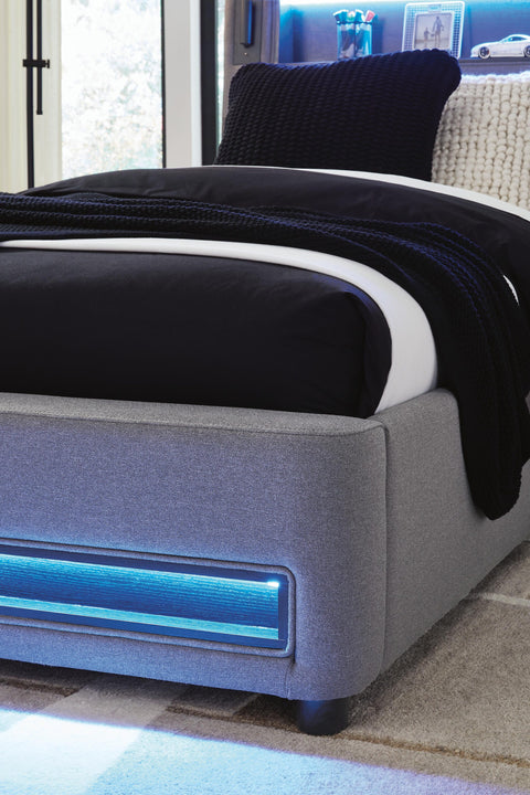 Finigale Upholstered Bed with Wireless Audio