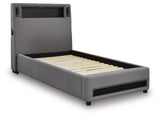 Finigale Upholstered Bed with Wireless Audio