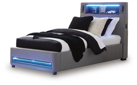 Finigale Upholstered Bed with Wireless Audio